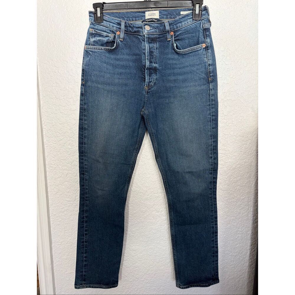 Citizens of Humanity Charlotte High Rise Straight Leg Jeans in Delphi Wash Size - Picture 4 of 12